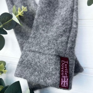 Cashmere Fingerless Gloves - Mid Grey